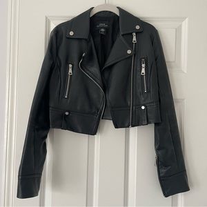 Urban Outfitted Faux Leather Cropped Jacket